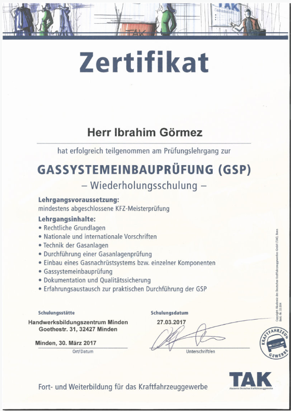 GSP – Gassystemeinbauprüfung